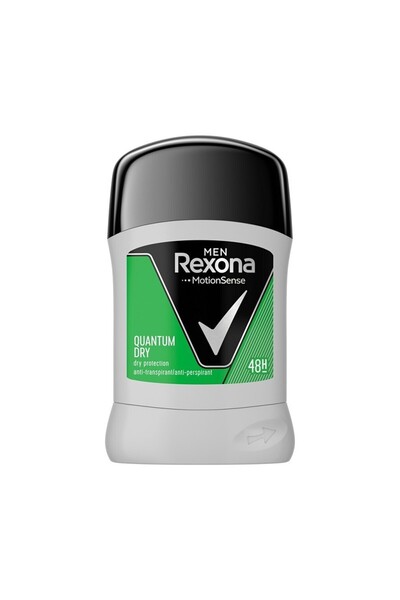 Rexona Set of 3 x Deodorant Stick Men Quantum Dry, for Men, 50 ml