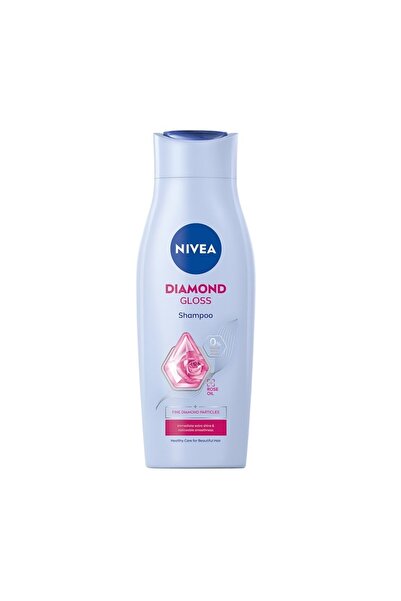 NIVEA Set of 2 x Diamond Gloss Care Shampoo, for Normal Hair Lacking Vitality, 400 ml