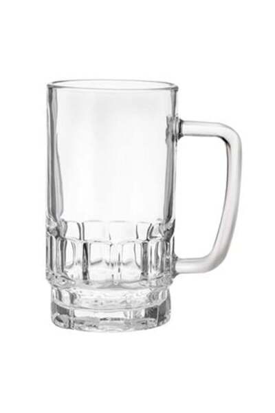 Aneliz Set 6 Glass Beer Mug with Handle 550 ml