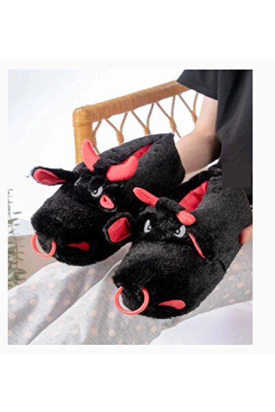 maxxi Unisex Cute Angry Bull Slippers No Sound Sole