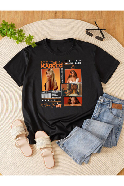 barsdepo Tricou GIGA KAROLG cu imprimeu , supradimensionat Tricou unisex pent...