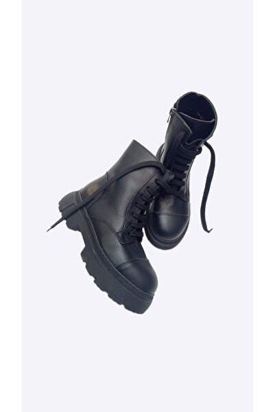 StilloShoe Hakiki Deri İçi Deri Kürklü Postal