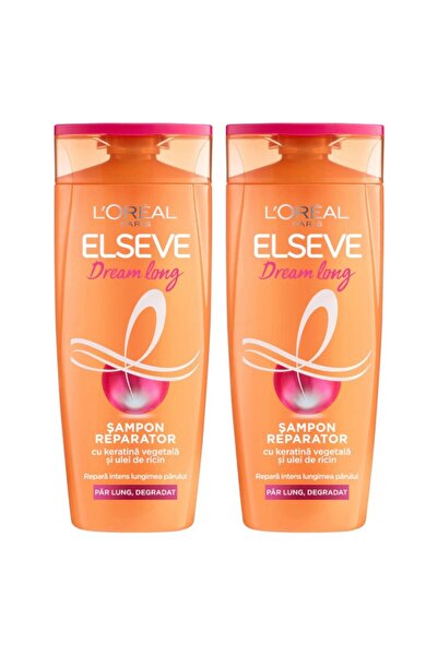 ELSEVE Set of 2 x Dream Long Shampoo, for Long and Damaged Hair, 400 ml