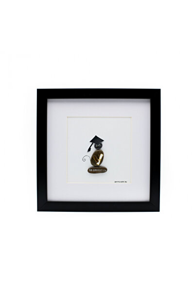ArtMyWay Graduation Painting - Pebble Art Collection - v2 (with authentic river stones and natural elements)