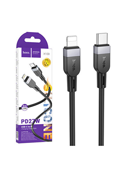 Hoco Cablu Date si Incarcare (X109), USB-C la Lightning, PD27W, QC3.0, 2m, BLACK
