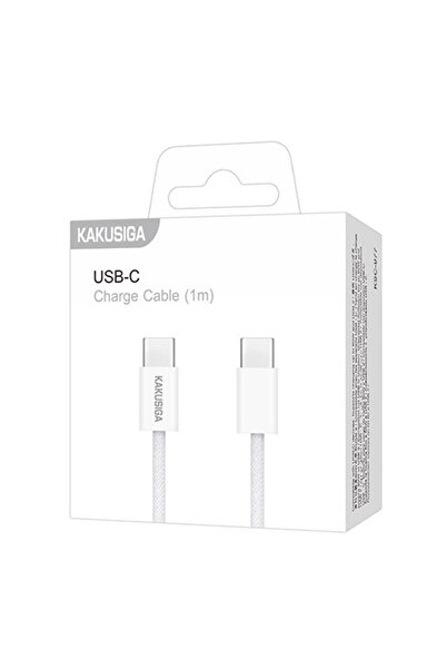 KAKUSİGA Cablu Date si Incarcare (KSC-977), USB-C, PD60W, QC3.0, 1m, White