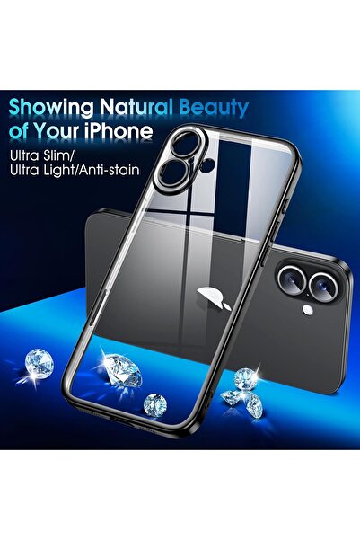 m.tk moveteck iPhone 17 Case Full Camera Protection Metallic Shiny Colorful Edge Soft Silicone Lens Cover