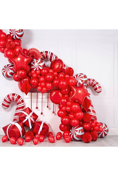 Flippy Set of 12 Standard Latex Balloons, 25 cm, Red