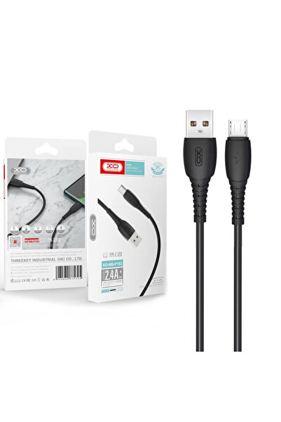Xo Data and Charging Cable (NB-P163), USB-A to MicroUSB, 2.4A, 1m, Black