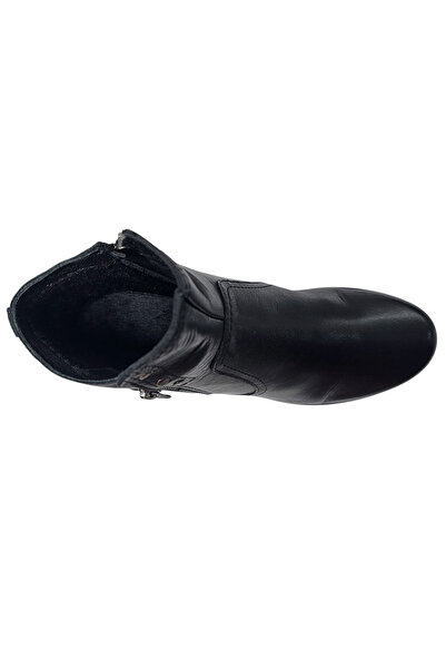 scv Women's orthopedic black leather boots with two zippers, sizes 36-40