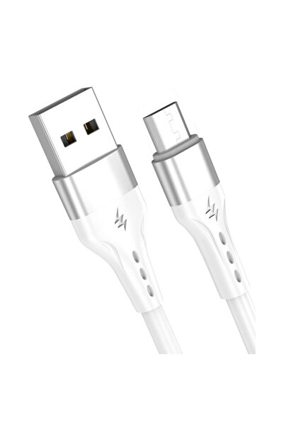 Maxcell Data and Charging Cable (SJX-208), USB-A to MicroUSB, 2.1A, 1m, White