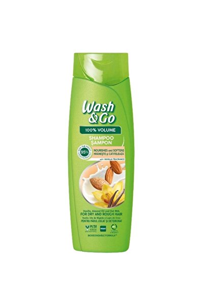 Wash and Go Set 3 x Sampon Wash & Go, Vanilie si Migdale, 360 ml