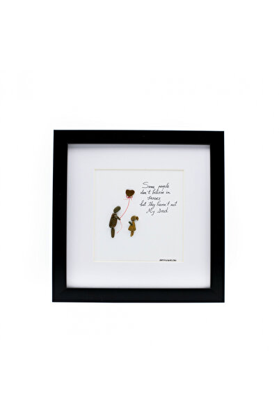 ArtMyWay Tablou My Dad, My Hero - Colectia Pebble Art (cu pietre de râu autentice și elemente naturale)