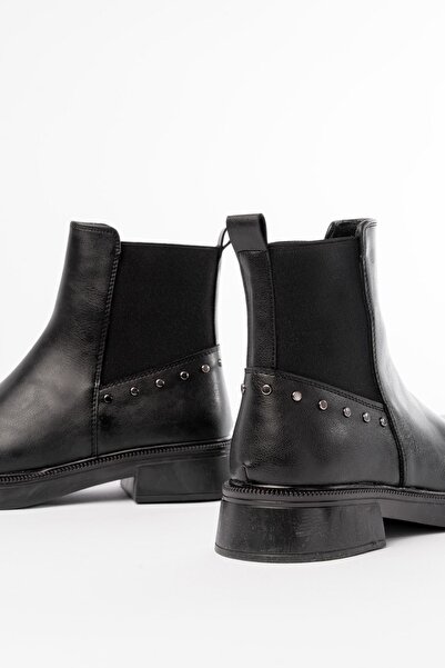 Zerenyus Zri̇n02-2005 Premium Black Elastic Daily Women's Boots