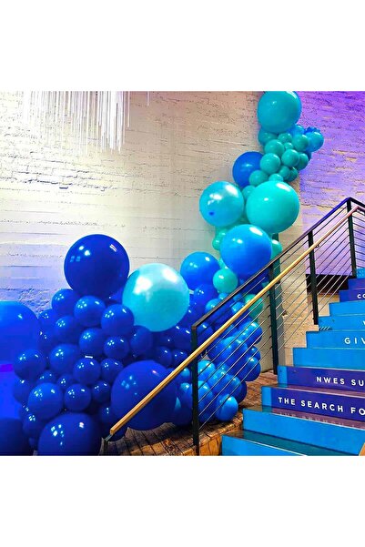 Flippy Set of 12 Standard Latex Balloons, 13 cm, Blue