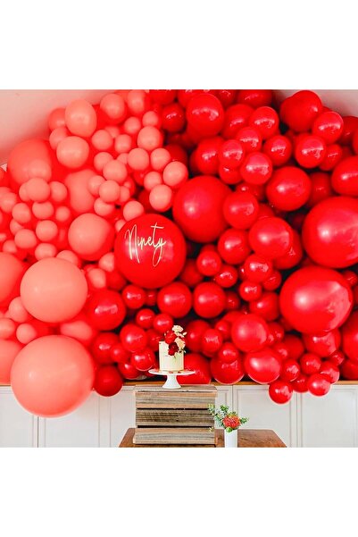 Flippy Set of 12 Standard Latex Balloons, 25 cm, Red