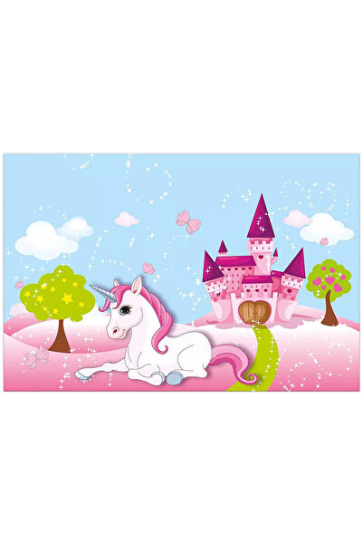 UNICORN Față de masă din hârtie Castle 120x180 cm roz