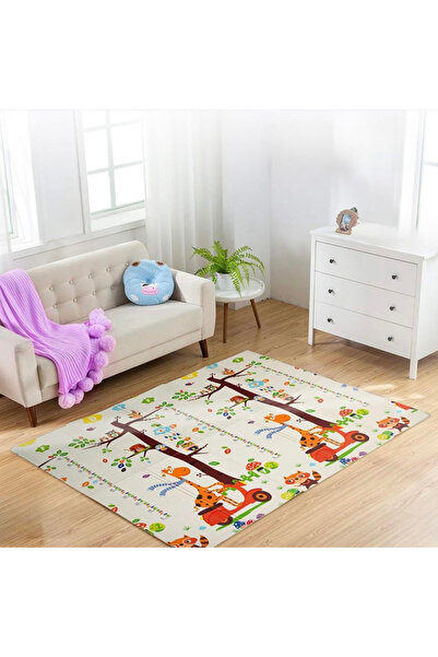 DELT Premium Katlanabilir Çift taraflı çocuk bebek Oyun Matı Harfler (150*200 CM*1 CM Kalınlık)- ÇANTALI