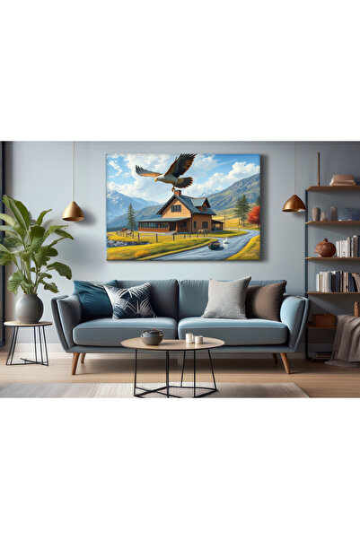 GGMag Tablouri Tablou pe pânza,"Sufletul Naturii: Cabana în Muntii"