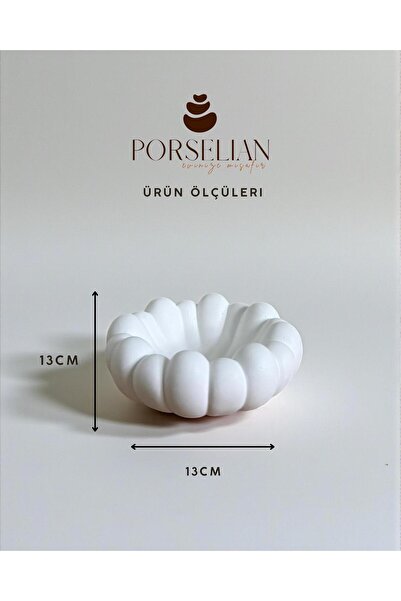 Porselian Λευκό διακοσμητικό μπολ με κόμβους από σκυρόδεμα Μπρελόκ και πιατάκ...