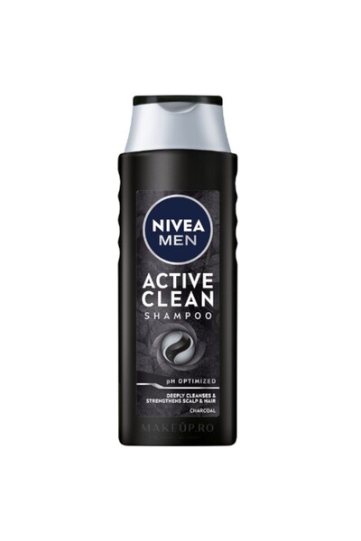 NIVEA Set of 2 x Men Active Clean Shampoo, for Daily Use, 400 ml