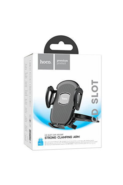 Hoco Suport Auto (H11), cu cleme laterale, montaj slot CD, AutoGravity, Black
