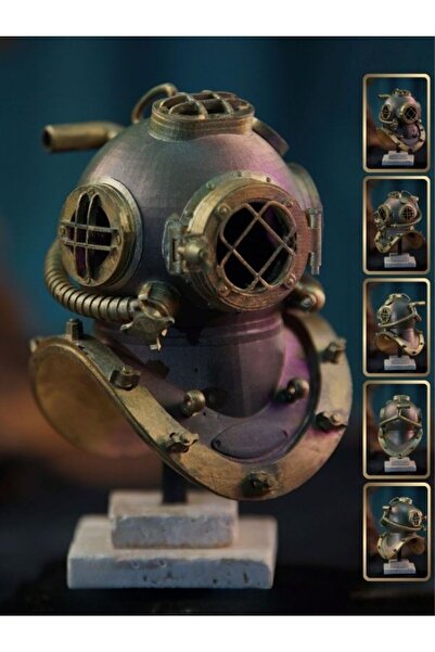 Store Dekoratif Antik Dalgıç Kaskı Obje Biblo