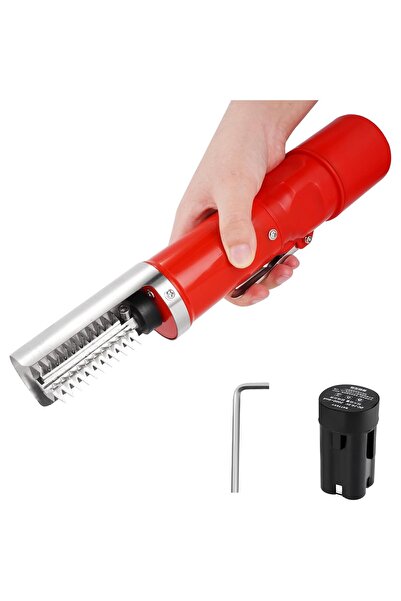 Flippy Flippy Electric Fish Scaler, Stainless Steel, 28 x 5 cm, Red