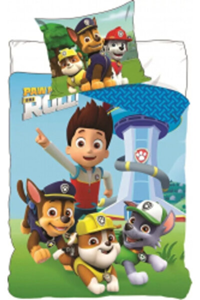 PAW PATROL Children's bed linen, Paw Patrol, Roll 2 pieces 100x135 cm, 40x60 cm