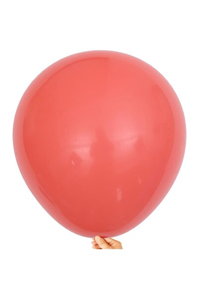 Flippy Set of 12 Macaroon Latex Balloons, 30 cm, Red