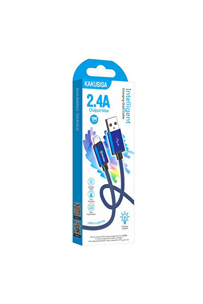 KAKUSİGA Cablu Date si Incarcare (KSC-967), USB-A la Lightning, 18W, 2.4A, 1m | Blue