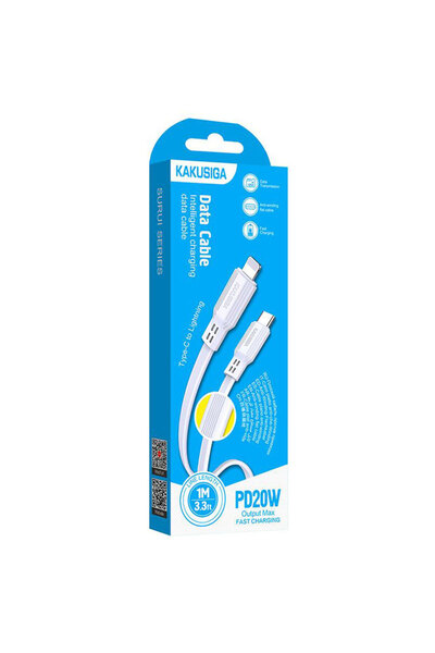 KAKUSİGA Cablu Date si Incarcare (KSC-808), USB-C la Lightning, PD20W, QC3.0,...