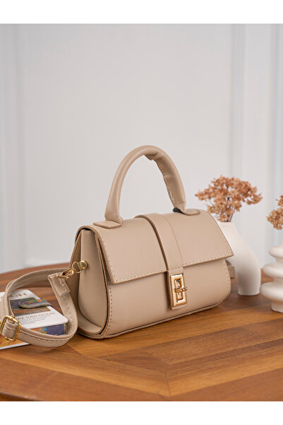 Rivina Women's Mini Lock Detailed Crossbody Hand and Shoulder Bag