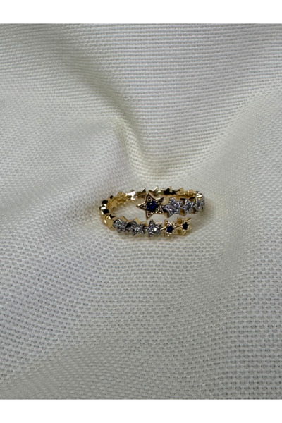 bijuxbymrv خاتم من الحجر الأزرق الداكن من سلسلة ستار