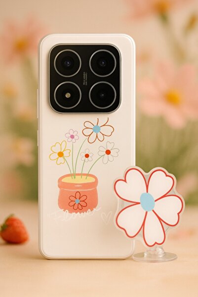 OSG Xiaomi Redmi Note 14 Pro 5g Compatible Popsocket 3D Adhesive Hand Grip Shock Absorbing Case