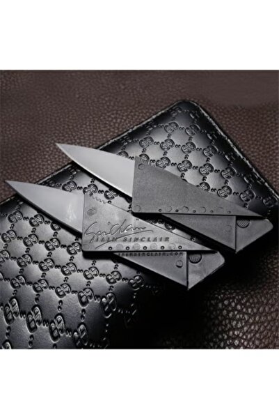 Generic Black credit card design folding fruit knife