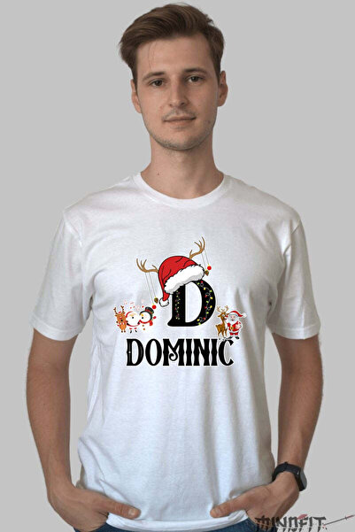 GILDAN Tricou Craciun Dominic Litera D Cu Reni Si Mosul Barbat