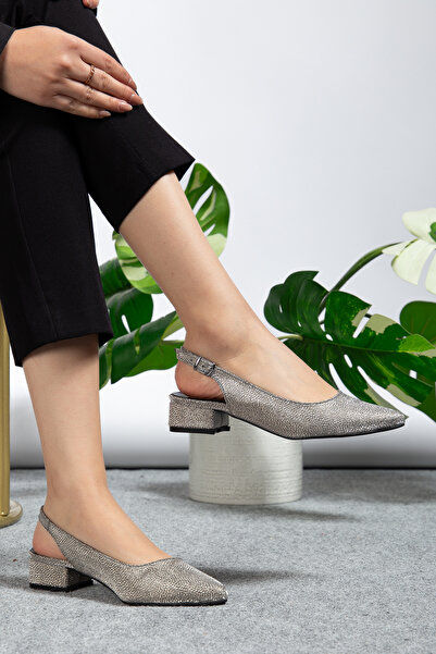 ZSHOES Women's Imported Heeled Shoes with Adjustable Back and Laser Engraving (41/42 Special Large Size)