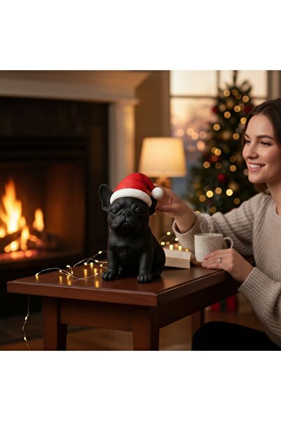 Lades Γαλλικό Μπουλντόγκ Χριστουγεννιάτικο στολίδι 15εκ.