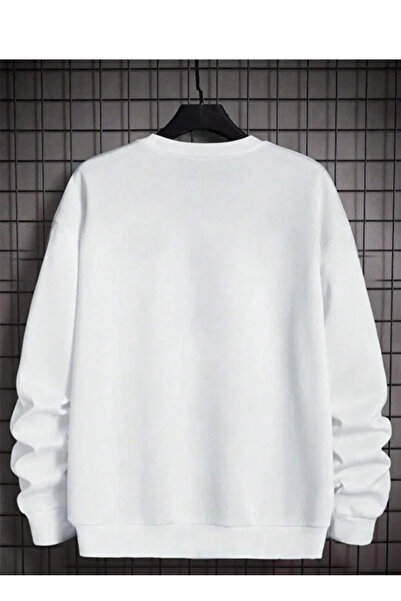 Mayer Butik Unisex Women'S/Men's Detailed Milano Custom Printed Color Oversize Crew Neck Cotton Sweatshirt