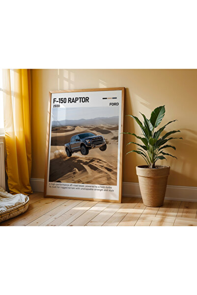 gxe.art Pictură cu poster cu cadru din lemn Ford F-150 Raptor – Off-Road