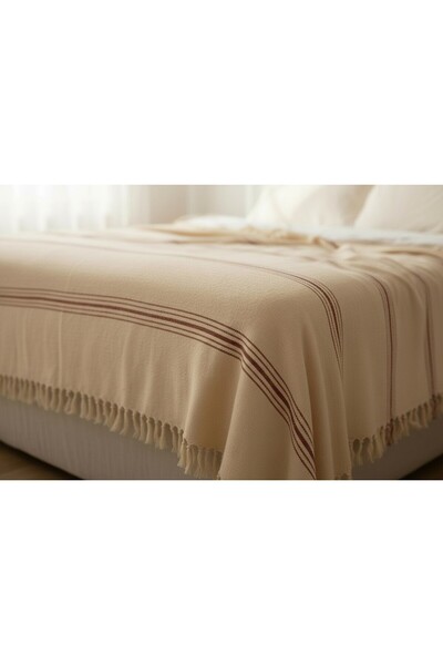 TECHTACT غطاء سرير مزدوج من القطن الطبيعي 100%، مقاس 200x320 سم، ناعم الملمس،...