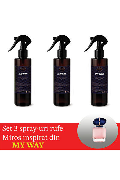 Zanira Set of 3 x Zanira Laundry Spray, 200 ml, Scent Inspired by My Way