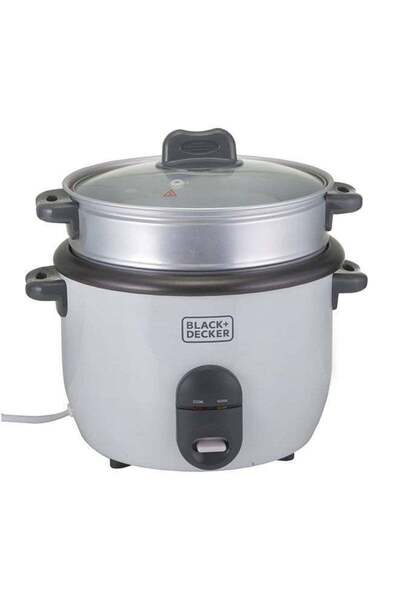 Generic BLACK+DECKER Rice Cooker, Multifunctional, 1.8 L, 700 W, RC1860-B5, White