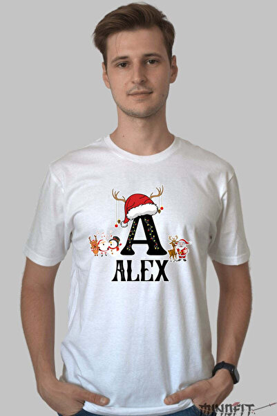 GILDAN Tricou Craciun Alex Litera A Cu Reni Si Mosul Barbat