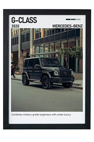 gxe.art Mercedes G-Class Ahşap Çerçeveli Poster Tablo – Off-Road Lüks Tasarım