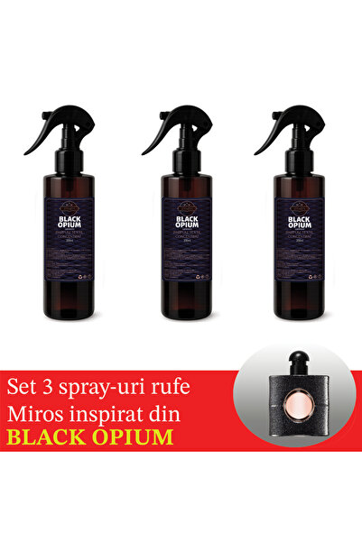 Zanira Set of 3 x Zanira Laundry Spray, 200 ml, Scent Inspired by Black Opium