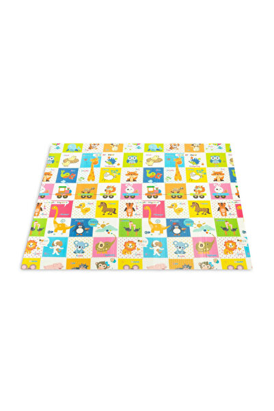 DELT Katlanabilir Çift taraflı Çocuk Bebek Oyun Matı Oyun Aktivite Halısı - 150x200x1 cm (ÇANTALI)