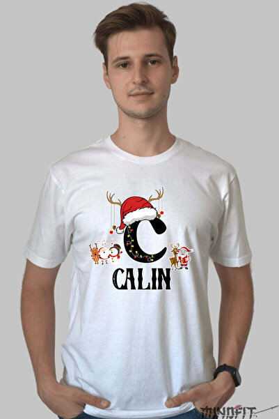 GILDAN Tricou Craciun Calin Litera C Cu Reni Si Mosul Barbat