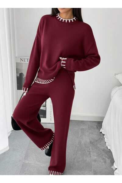 Elfin Split Sweatshirt Pants Bottom-Upper Set